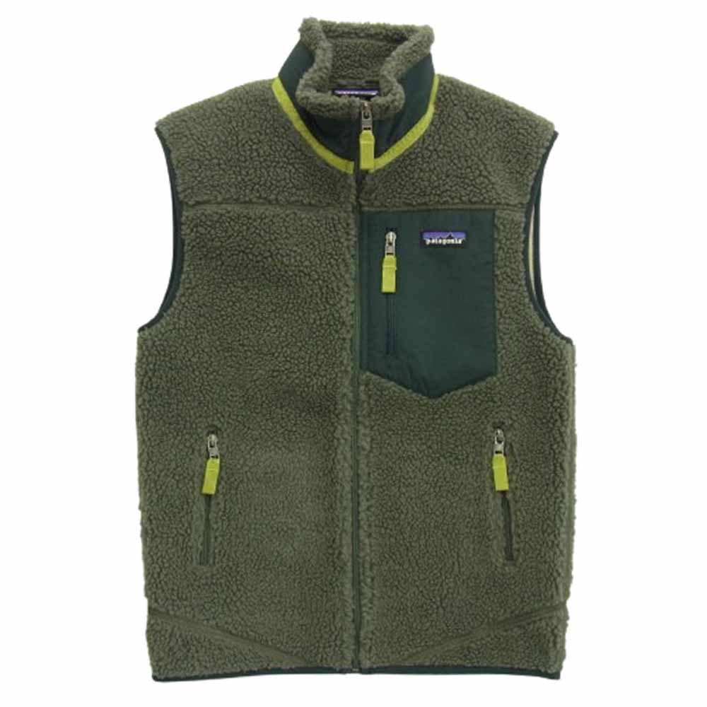 patagonia パタゴニア 17AW 23048 17年製 classic retro x vest クラシック レトロX ベスト フリース モスグリーン系 XS【中古】