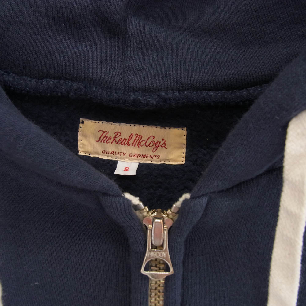 The REAL McCOY'S ザリアルマッコイズ FULL ZIP PARKA フルジップ パーカー ネイビー系 S【中古】