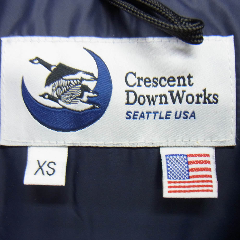 Crescent Down Works クレセントダウンワークス USA製 60/40 ITALIAN VEST イタリアン ダウン ベスト ネイビー系 XS【中古】