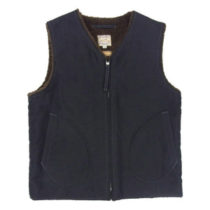 The REAL McCOY'S ザリアルマッコイズ DEMOTEX-ED デッキ ベスト アルパカ ブラック系 ブラウン系 34【中古】