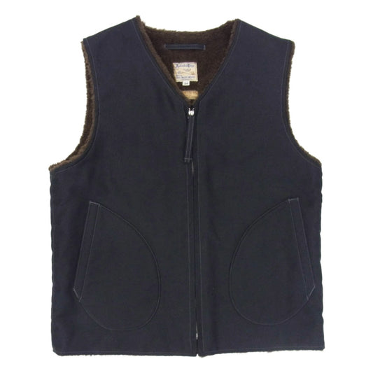 The REAL McCOY'S ザリアルマッコイズ DEMOTEX-ED デッキ ベスト アルパカ ブラック系 ブラウン系 34【中古】