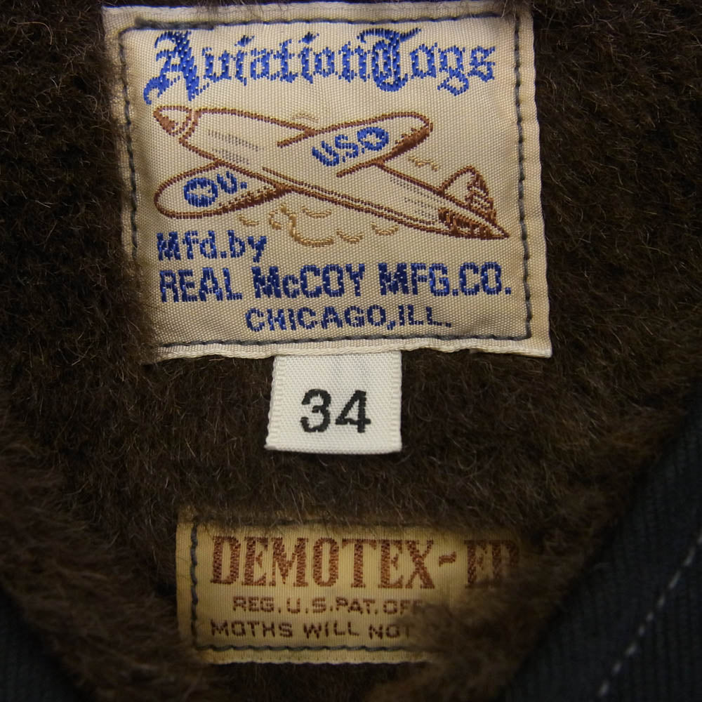 The REAL McCOY'S ザリアルマッコイズ DEMOTEX-ED デッキ ベスト アルパカ ブラック系 ブラウン系 34【中古】