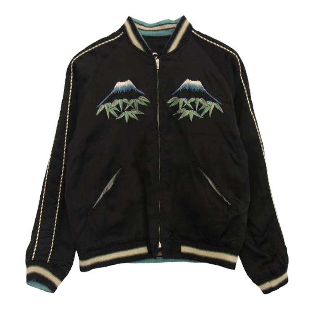 TAILOR TOYO テイラー東洋 TT15712 SP スペシャル 港商 KOSHO Acetate Souvenir Jacket 60th Anniversary WHITE SNAKE × JAPAN MAP & SNAKE スカジャン スーベニア ジャケット ブラック系 中【美品】【中古】