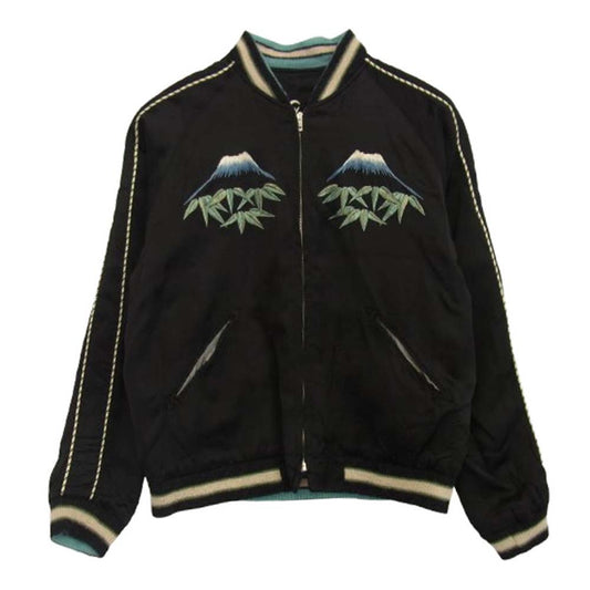 TAILOR TOYO テイラー東洋 TT15712 SP スペシャル 港商 KOSHO Acetate Souvenir Jacket 60th Anniversary WHITE SNAKE × JAPAN MAP & SNAKE スカジャン スーベニア ジャケット ブラック系 中【美品】【中古】