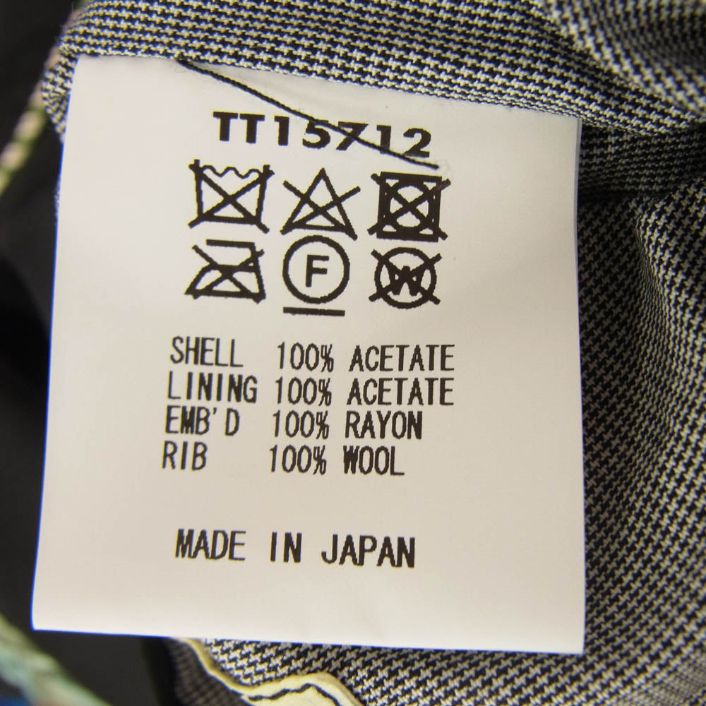TAILOR TOYO テイラー東洋 TT15712 SP スペシャル 港商 KOSHO Acetate Souvenir Jacket 60th Anniversary WHITE SNAKE × JAPAN MAP & SNAKE スカジャン スーベニア ジャケット ブラック系 中【美品】【中古】