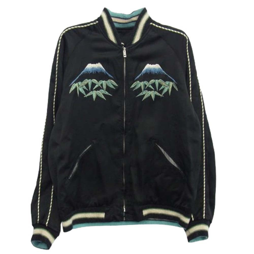 TAILOR TOYO テイラー東洋 TT15712 SP スペシャル 港商 KOSHO Acetate Souvenir Jacket 60th Anniversary WHITE SNAKE × JAPAN MAP & SNAKE スカジャン スーベニア ジャケット ブラック系 小【美品】【中古】