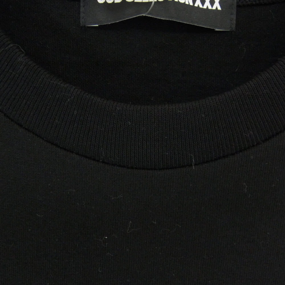 GOD SELECTION XXX ゴッドセレクション 23AW GX-A24-ST-06 LUCKY XXX ラッキートリプルエックス ロゴプリント クルーネック 半袖 Tシャツ ブラック系 L【中古】