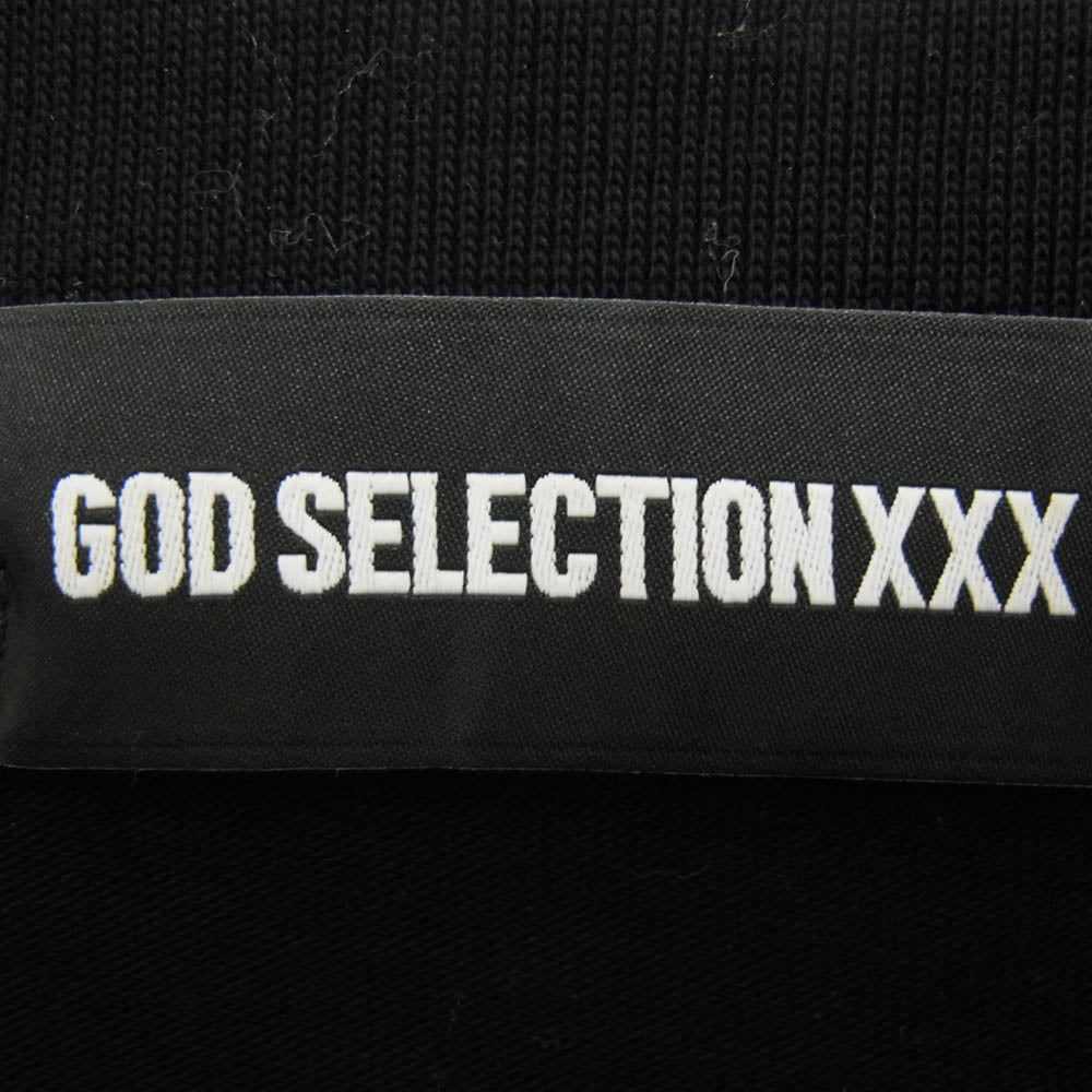 GOD SELECTION XXX ゴッドセレクション 23AW GX-A24-ST-06 LUCKY XXX ラッキートリプルエックス ロゴプリント クルーネック 半袖 Tシャツ ブラック系 L【中古】