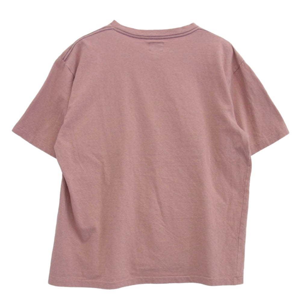 Needles ニードルス QV357 S/S Papillon Emb. Pocket Tee パピヨン刺繍 クルーネック ポケット 半袖 Tシャツ ピンク系 S【中古】