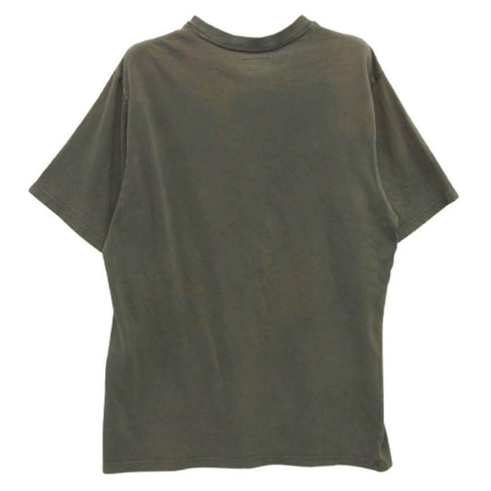 Supreme シュプリーム 22SS Acid Wash S/S Top Tee アシッドウォッシュ ロゴ刺繍 クルーネック 半袖 Tシャツ グレー系 M【中古】