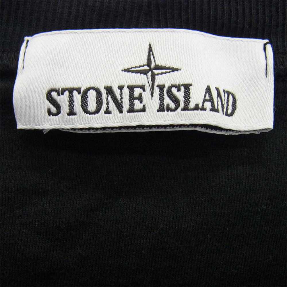 STONE ISLAND ストーンアイランド 801521957 コンパスロゴパッチ クルーネック 半袖 Tシャツ ブラック系 L【中古】