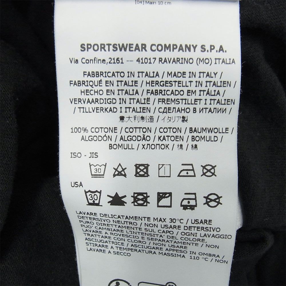 STONE ISLAND ストーンアイランド 801521957 コンパスロゴパッチ クルーネック 半袖 Tシャツ ブラック系 L【中古】