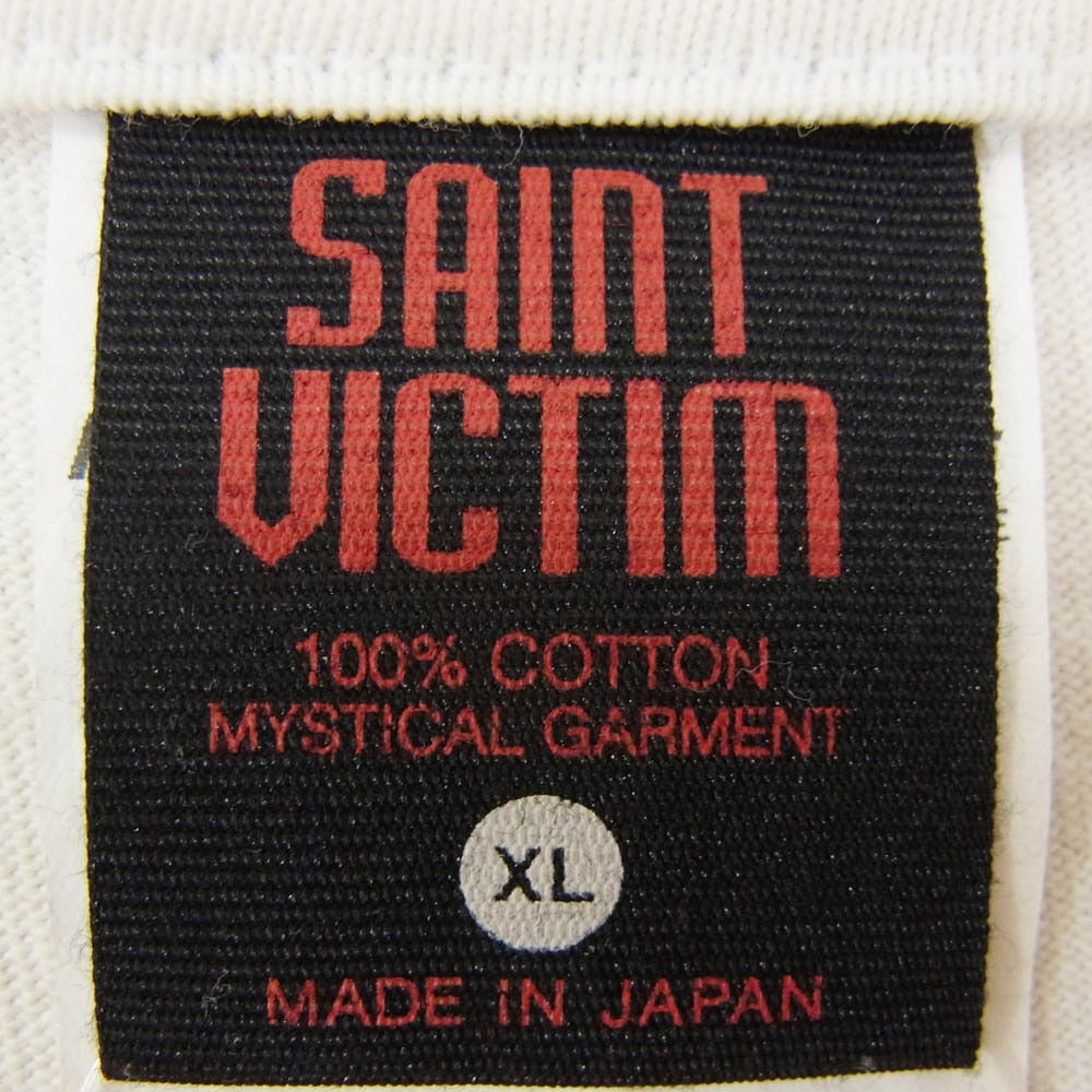 SAINT MICHAEL セントマイケル SM-YS8-0000-C20 FREEDOM TEE フリーダム プリント 半袖 Tシャツ ホワイト系 XL【中古】