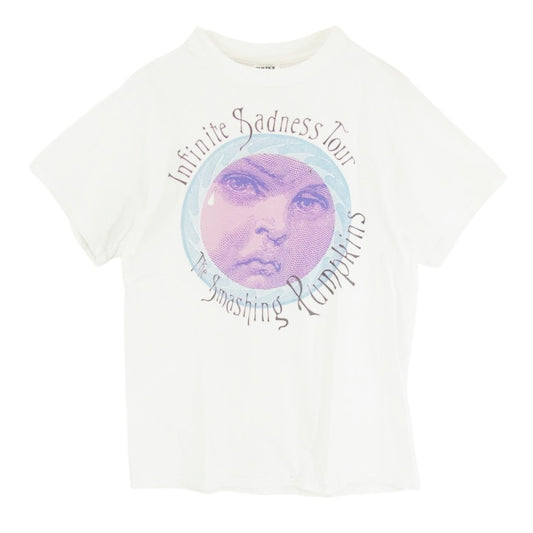 ヴィンテージ 90s THE SMASHING PUMPKINS INFINITE SADNESS TOUR 96 TEE スマッシング・パンプキンズ 両面プリント 半袖 Tシャツ ホワイト系 L【中古】