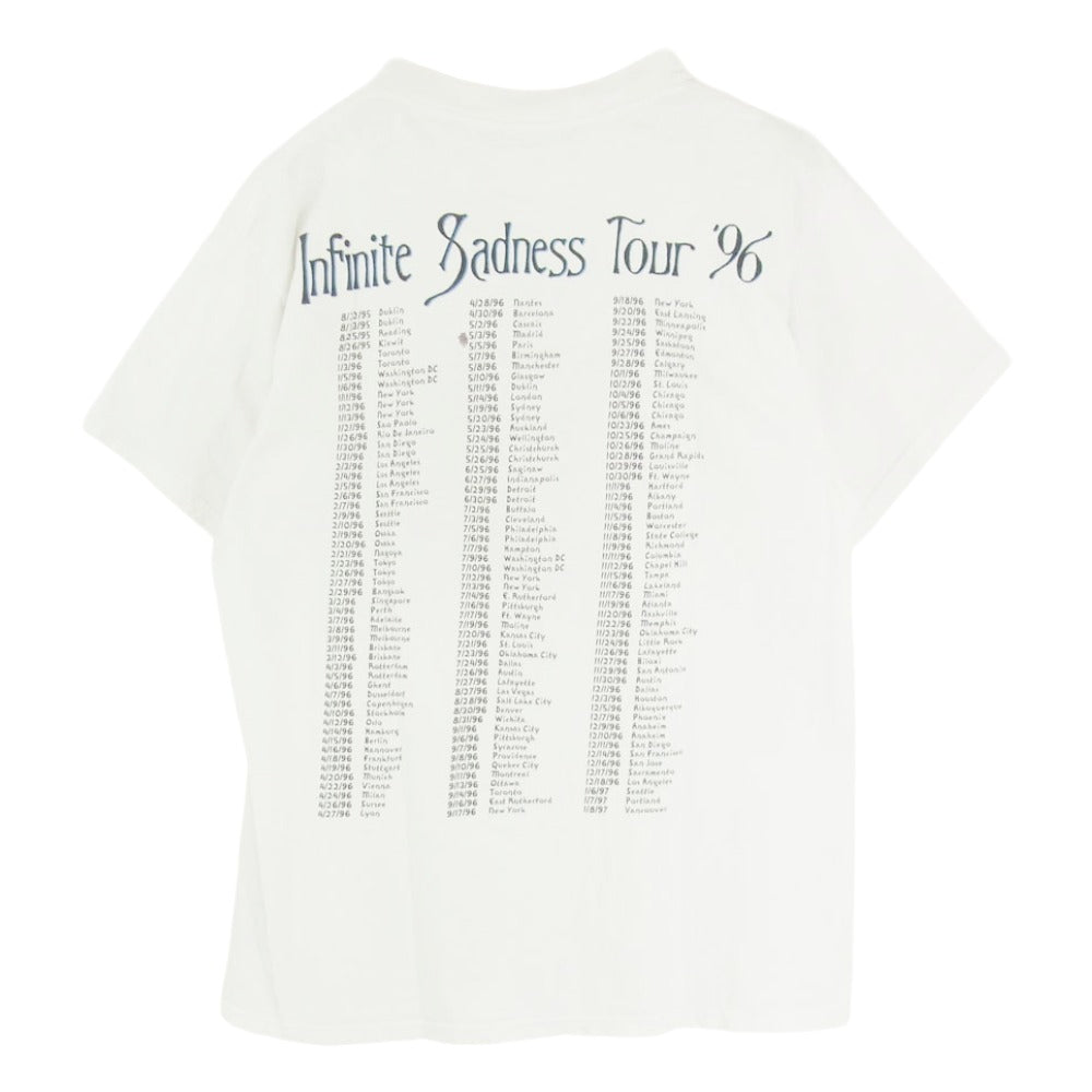 ヴィンテージ 90s THE SMASHING PUMPKINS INFINITE SADNESS TOUR 96 TEE スマッシング・パンプキンズ 両面プリント 半袖 Tシャツ ホワイト系 L【中古】