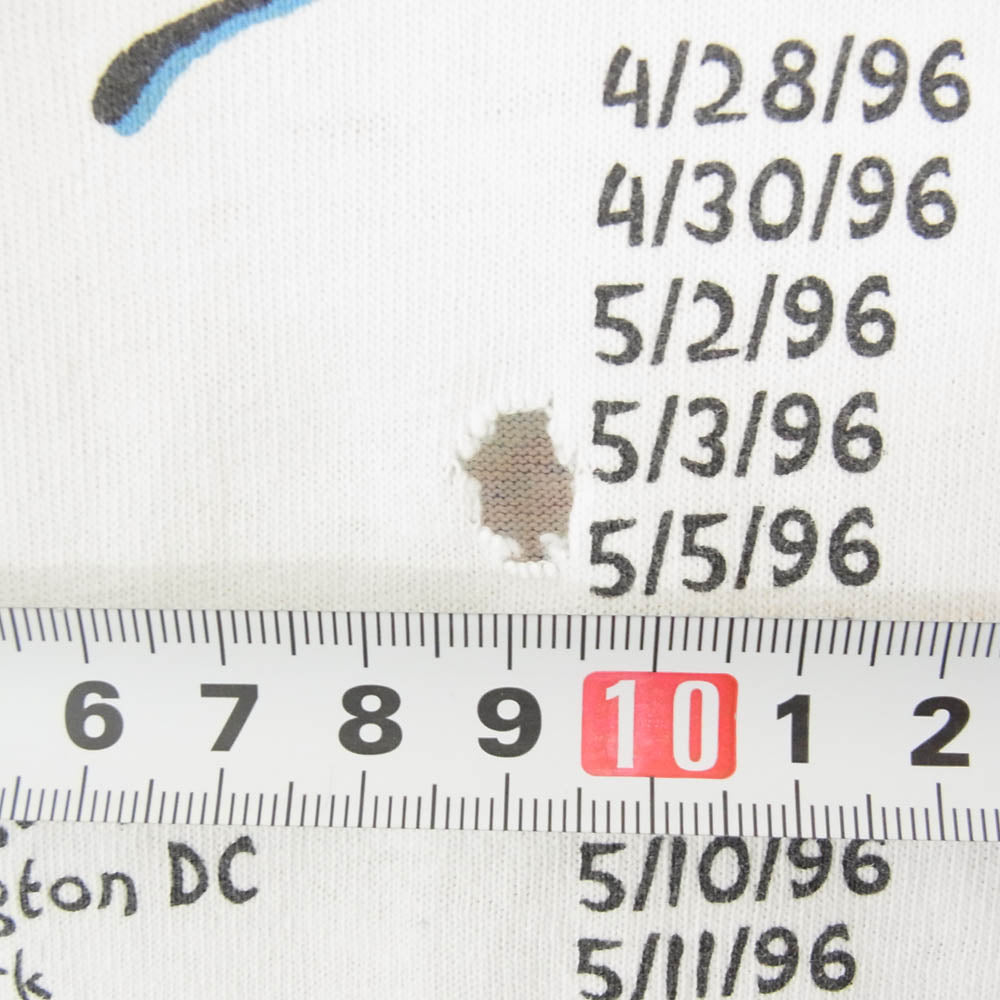 ヴィンテージ 90s THE SMASHING PUMPKINS INFINITE SADNESS TOUR 96 TEE スマッシング・パンプキンズ 両面プリント 半袖 Tシャツ ホワイト系 L【中古】