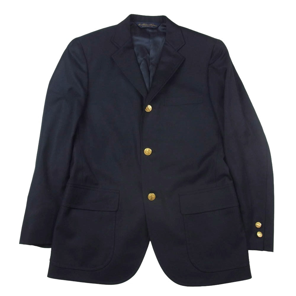 Brooks Brothers ブルックスブラザーズ MILANO FIT ミラノフィット 3ボタン ブレザー ジャケット ネイビー系 36SHT【中古】