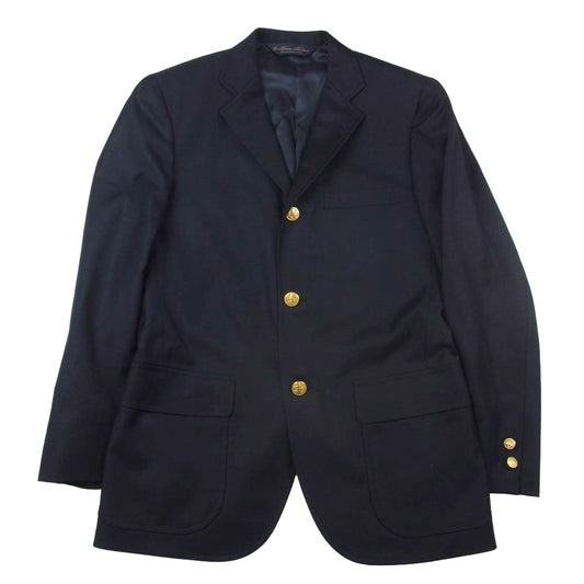 Brooks Brothers ブルックスブラザーズ MILANO FIT ミラノフィット 3ボタン ブレザー ジャケット ネイビー系 36SHT【中古】