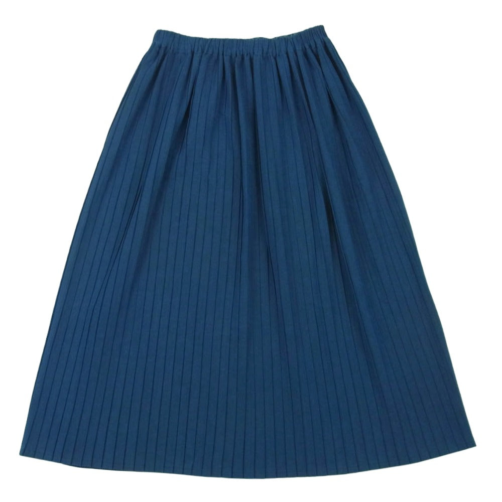 Plantation プランテーション 21SS PL11FG062 インディゴ プリーツ スカート 日本製 インディゴブルー系 M【中古】