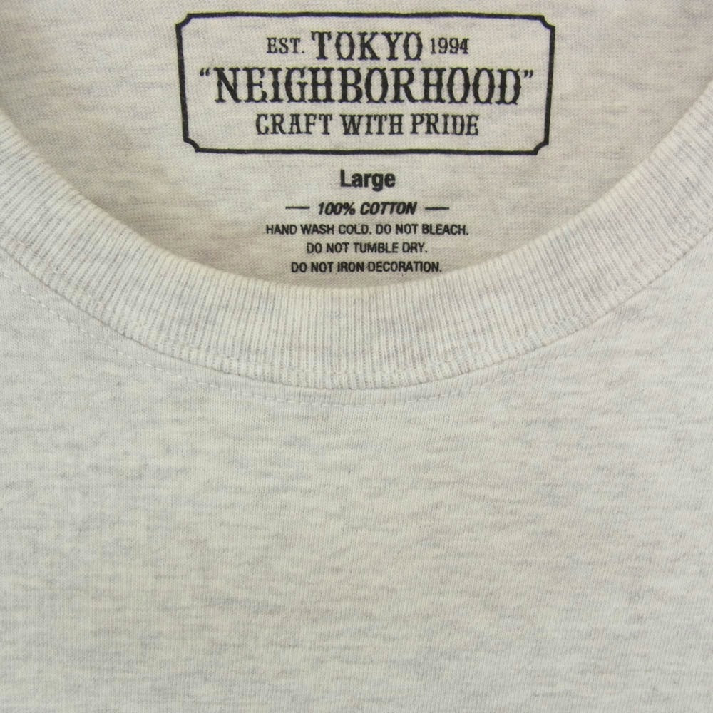 NEIGHBORHOOD ネイバーフッド 20SS 201PCNH-ST17 F&F C-TEE SS nbhd アラビアロゴプリント ショートスリーブ 半袖 Tシャツ グレー系 L【中古】