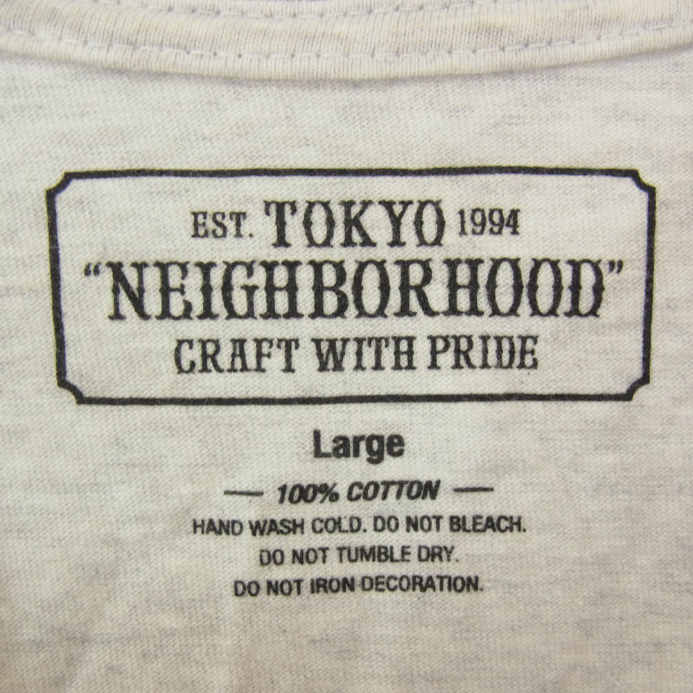 NEIGHBORHOOD ネイバーフッド 20SS 201PCNH-ST17 F&F C-TEE SS nbhd アラビアロゴプリント ショートスリーブ 半袖 Tシャツ グレー系 L【中古】
