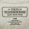 NEIGHBORHOOD ネイバーフッド 20SS 201PCNH-ST17 F&F C-TEE SS nbhd アラビアロゴプリント ショートスリーブ 半袖 Tシャツ グレー系 L【中古】