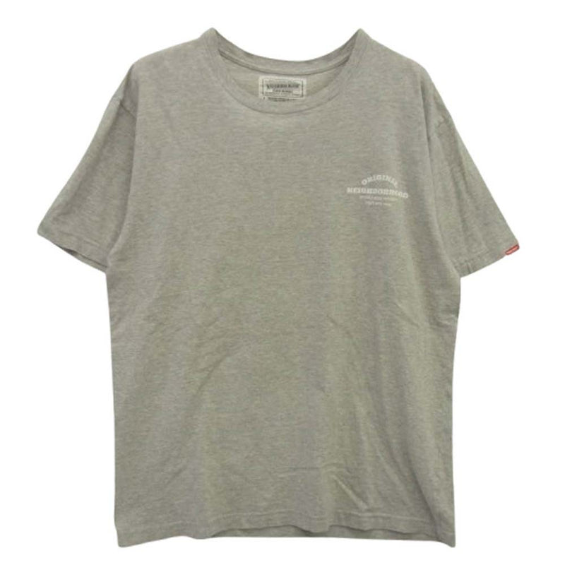 NEIGHBORHOOD ネイバーフッド ORIGINL NBHD プリント ショートスリーブ 半袖 Tシャツ グレー系 L【中古】