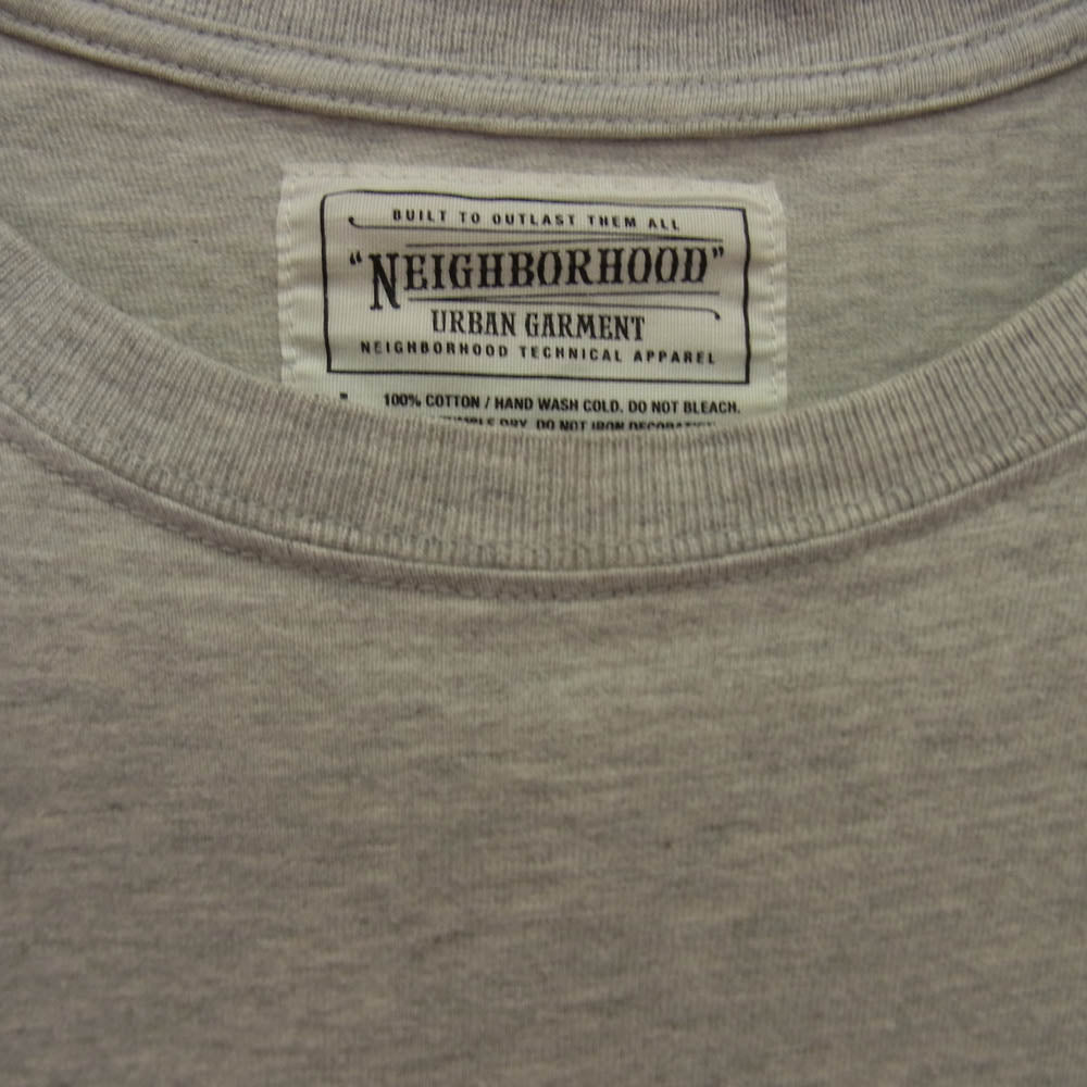 NEIGHBORHOOD ネイバーフッド ORIGINL NBHD プリント ショートスリーブ 半袖 Tシャツ グレー系 L【中古】