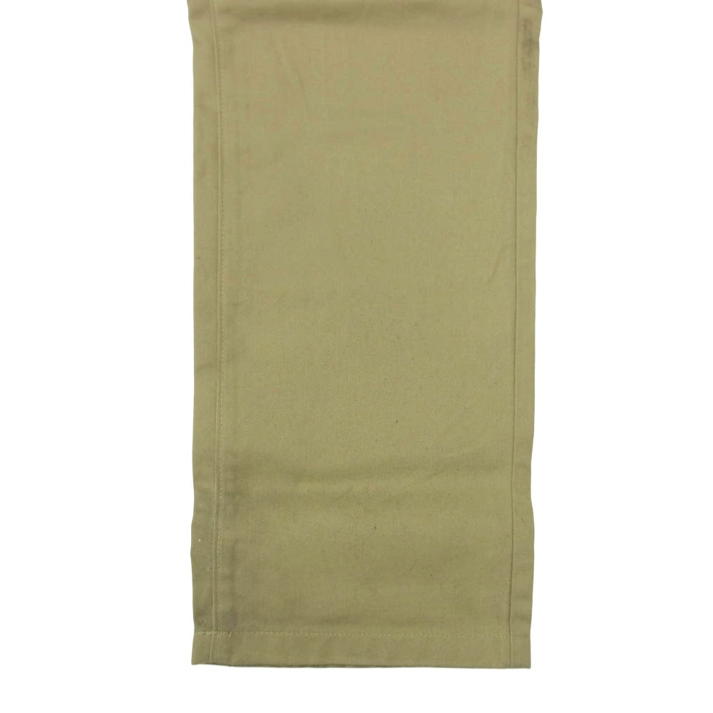 STUSSY ステューシー UXST12M × DICKIES ディッキーズ SS ロゴ刺繍 ストレート ワーク パンツ ベージュ系 32【中古】