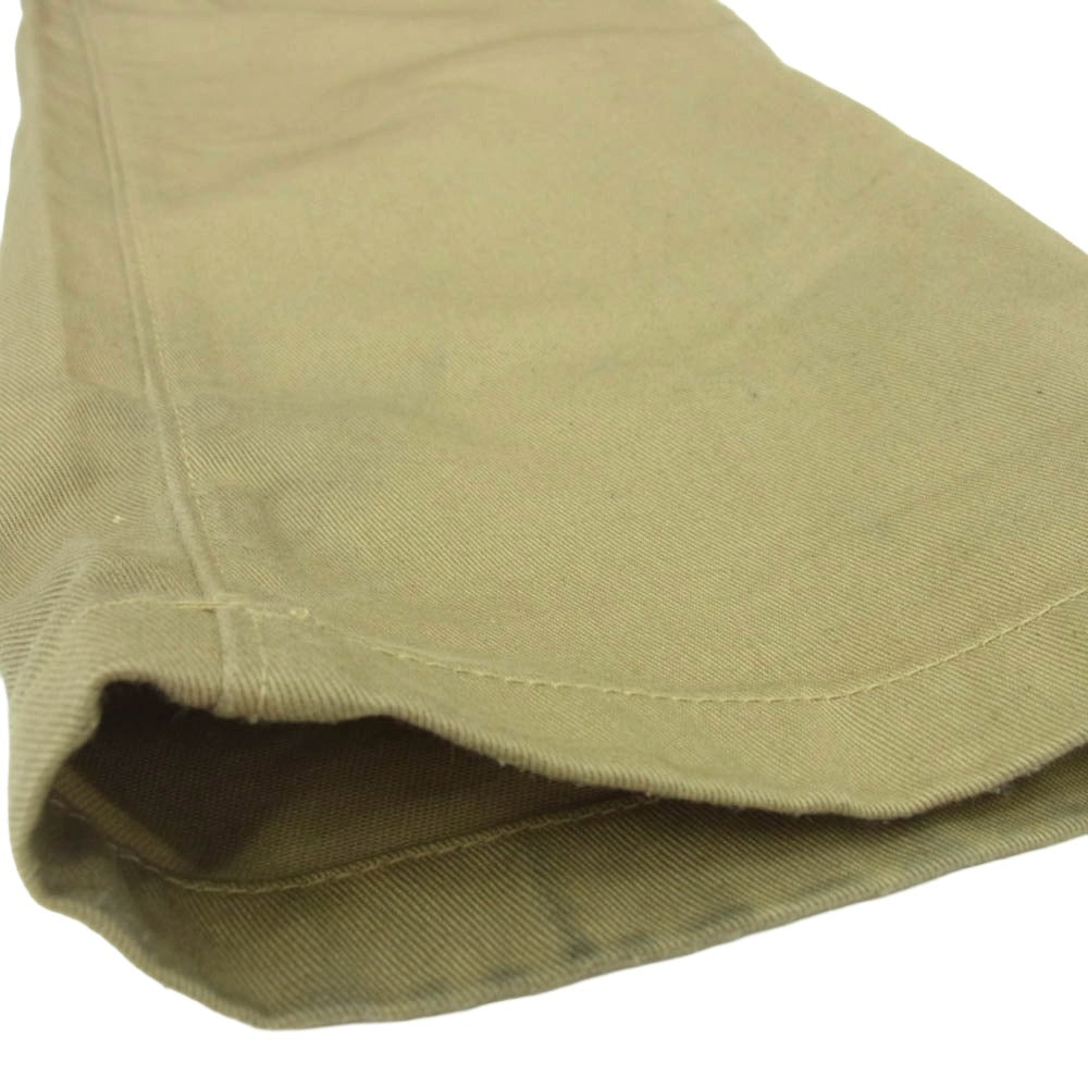 STUSSY ステューシー UXST12M × DICKIES ディッキーズ SS ロゴ刺繍 ストレート ワーク パンツ ベージュ系 32【中古】