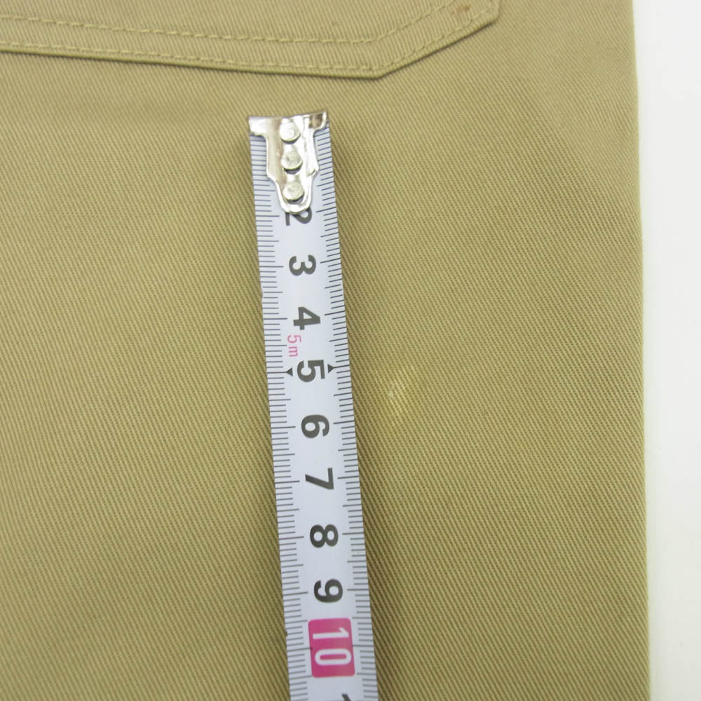 STUSSY ステューシー UXST12M × DICKIES ディッキーズ SS ロゴ刺繍 ストレート ワーク パンツ ベージュ系 32【中古】
