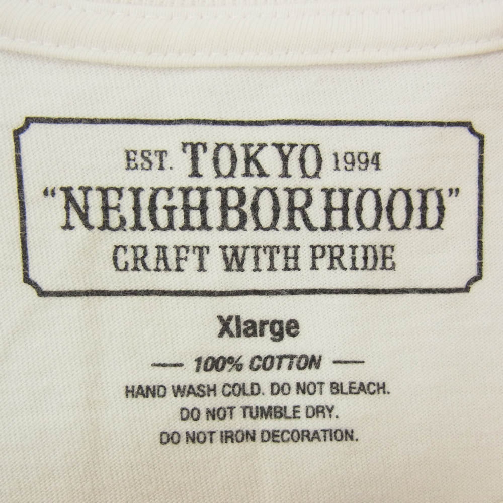 NEIGHBORHOOD ネイバーフッド SRL アイコンマーク メッセージ プリント ショートスリーブ 半袖 Tシャツ ホワイト系 L【中古】