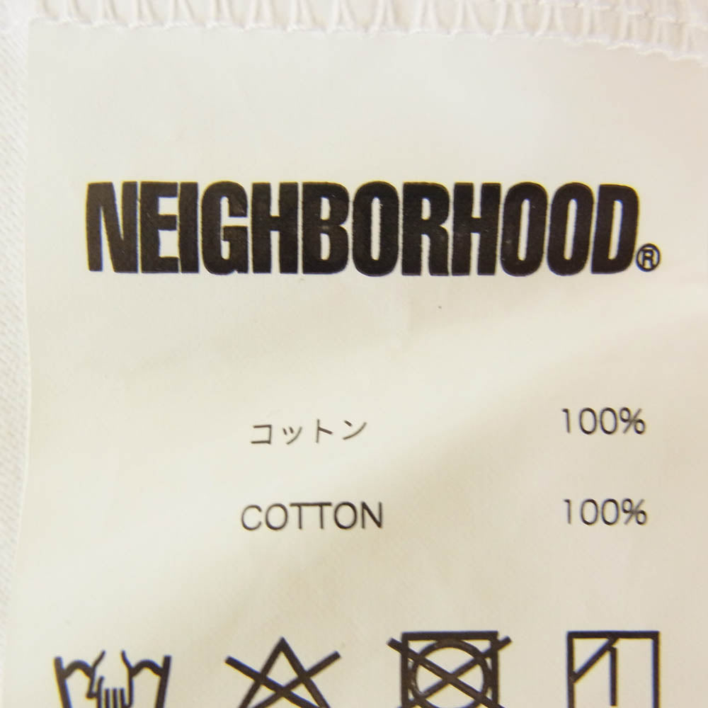NEIGHBORHOOD ネイバーフッド SRL アイコンマーク メッセージ プリント ショートスリーブ 半袖 Tシャツ ホワイト系 L【中古】