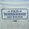 NEIGHBORHOOD ネイバーフッド 19SS 182LBFRN-STM01S × Fragment Design SLUMBERS/C-TEE SS フラグメント デザイン イーグル ロゴプリント ショートスリーブ 半袖 Tシャツ ライトブルー系 L【中古】