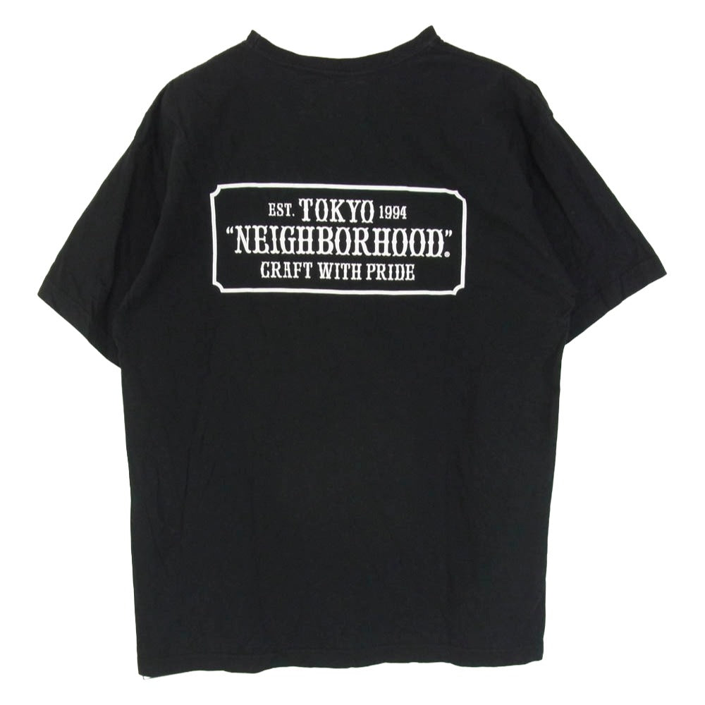 NEIGHBORHOOD ネイバーフッド BAR & SHIELD/C-TEE.SS ショートスリーブ 半袖 Tシャツ ブラック系 L【中古】
