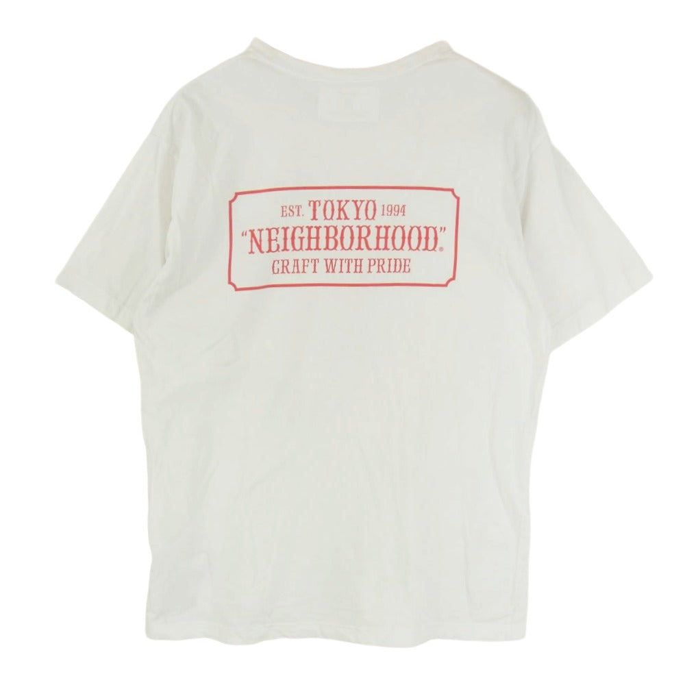 NEIGHBORHOOD ネイバーフッド BAR & SHIELD/C-TEE.SS ショートスリーブ 半袖 Tシャツ ホワイト系 L【中古】