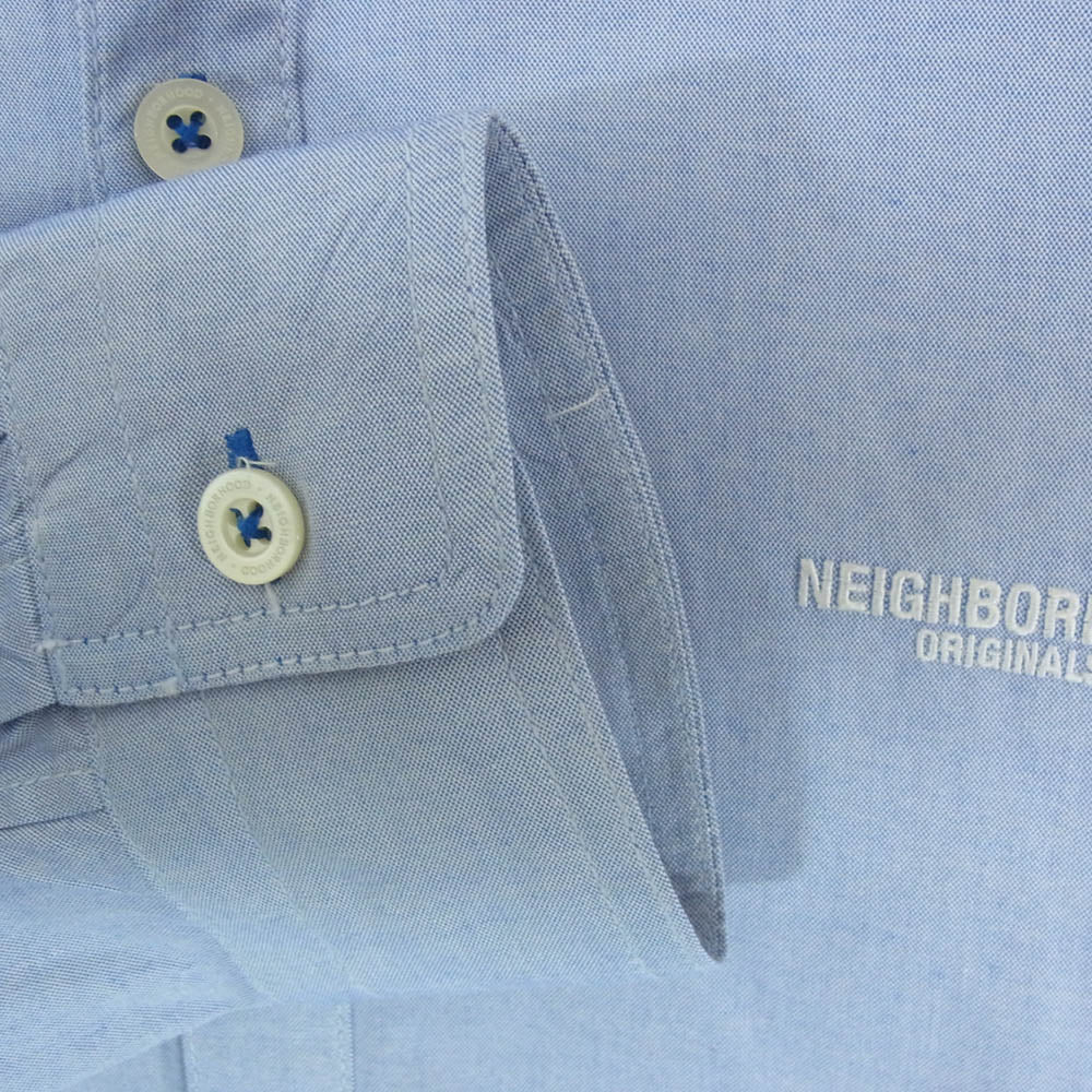 NEIGHBORHOOD ネイバーフッド 16SS 161MYNH-SHM02 LOGGER C-SHIRT.LS ポケット ロガー オックスフォード ボタンダウン 長袖 シャツ ライトブルー系 L【中古】