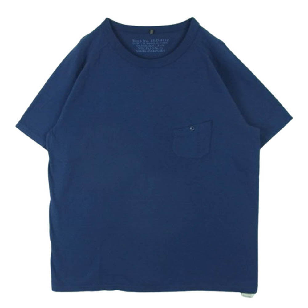 Nigel Cabourn ナイジェルケーボン 8040-00-21020 NEW BASIC T-SHIRT ベーシック ポケット 半袖 Tシャツ ネイビー系 52【中古】