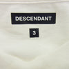 DESCENDANT ディセンダント カシャロ 刺繍 ポケット ショートスリーブ 半袖 Tシャツ ホワイト系 3【中古】