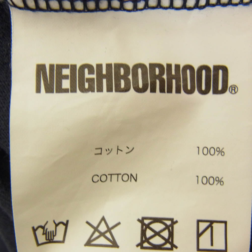 NEIGHBORHOOD ネイバーフッド 18SS NBHD / CTEE.SS ロゴプリント ショートスリーブ 半袖 Tシャツ ダークネイビー系 L【中古】