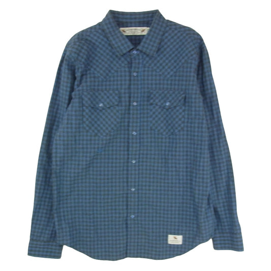 NEIGHBORHOOD ネイバーフッド 15SS 151BENH-SHM01 DEAD WOOD /C-SHIRT L.S コットン ウェスタン チェック 長袖 シャツ グレー系 ブルー系 L【中古】