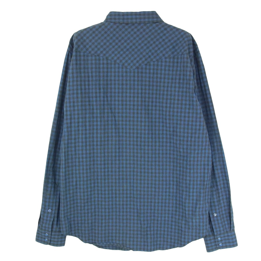NEIGHBORHOOD ネイバーフッド 15SS 151BENH-SHM01 DEAD WOOD /C-SHIRT L.S コットン ウェスタン チェック 長袖 シャツ グレー系 ブルー系 L【中古】