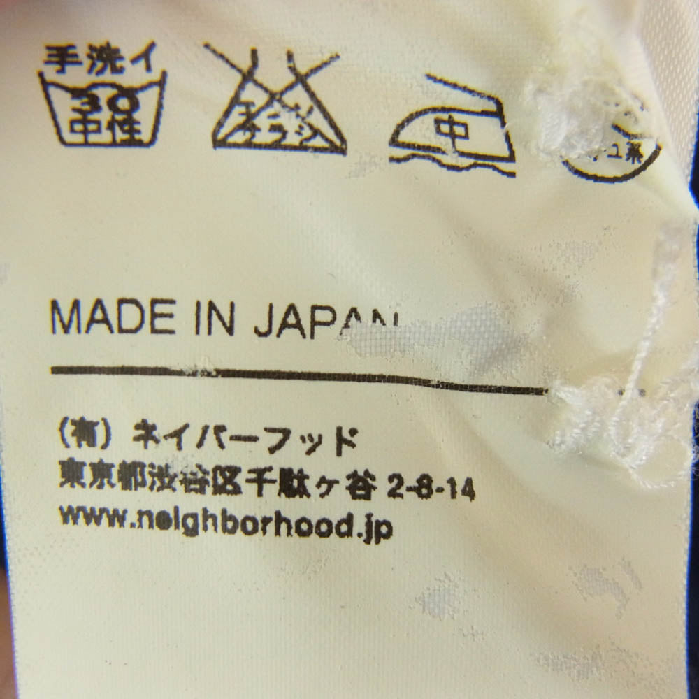 NEIGHBORHOOD ネイバーフッド 14SS 141BENH-SHM01 CLASSIC WHITE C-SHIRT.LS nh&co 刺繍 長袖 シャツ ネイビー系 L【中古】