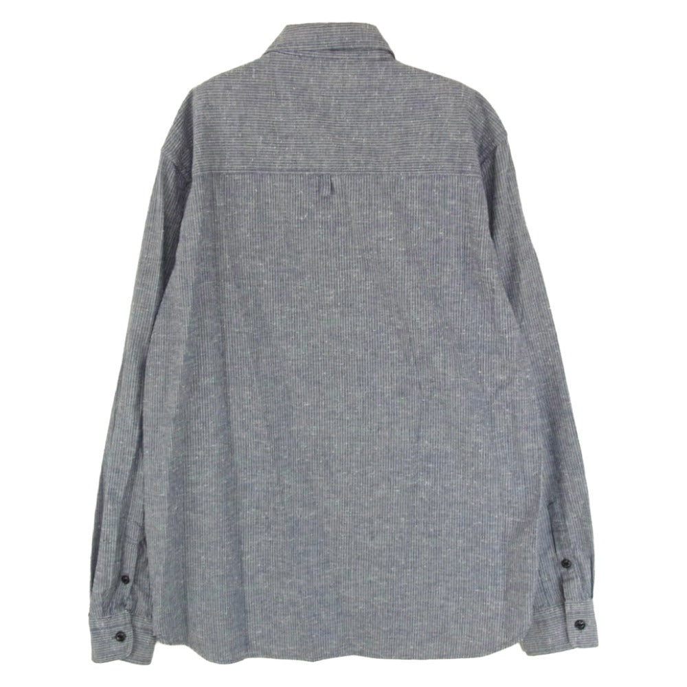 NEIGHBORHOOD ネイバーフッド 14SS 142BENH-SHM02 CLASSIC STRIPE / C-SHIRT .LS 長袖 シャツ ネイビー系 L【中古】