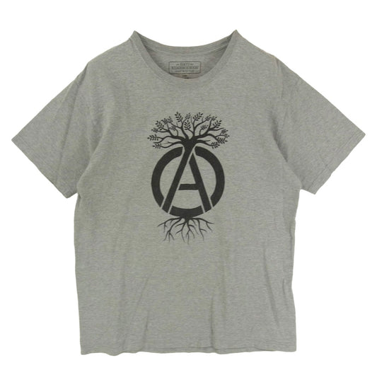 NEIGHBORHOOD ネイバーフッド SRL アイコンマーク バック ロゴプリント ショートスリーブ 半袖 Tシャツ グレー系 L【中古】