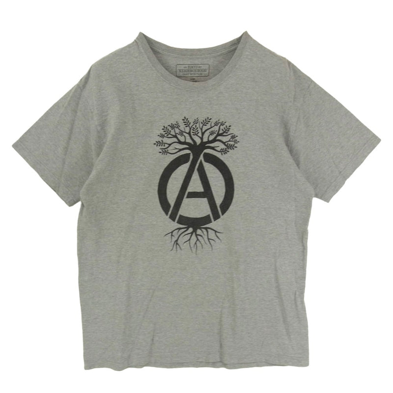 NEIGHBORHOOD ネイバーフッド SRL アイコンマーク バック ロゴプリント ショートスリーブ 半袖 Tシャツ グレー系 L【中古】