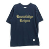 Supreme シュプリーム 13SS Knowledge Reigns T-shirts フロントプリント クルーネック 半袖 Tシャツ ネイビー系 L【中古】