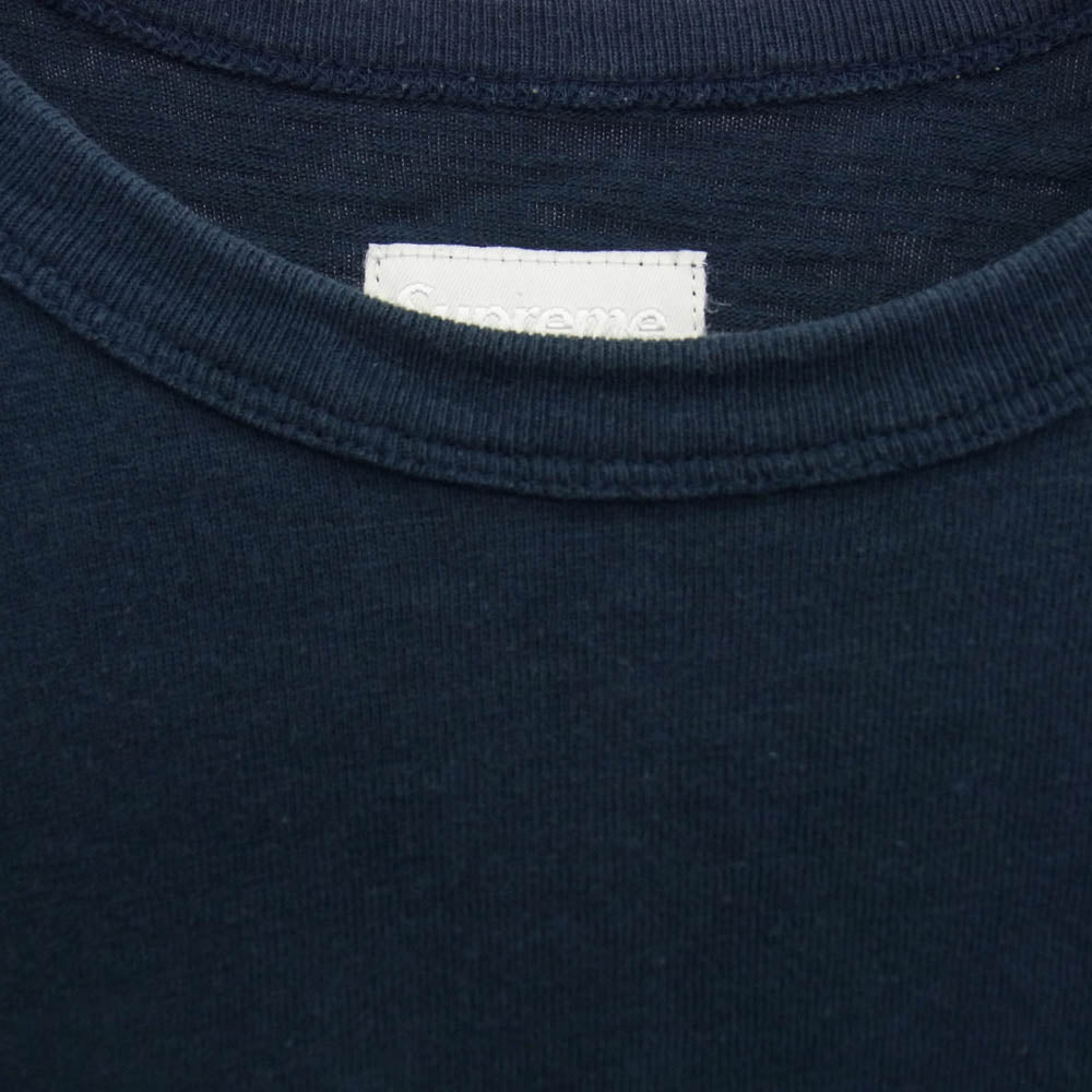 Supreme シュプリーム 13SS Knowledge Reigns T-shirts フロントプリント クルーネック 半袖 Tシャツ ネイビー系 L【中古】