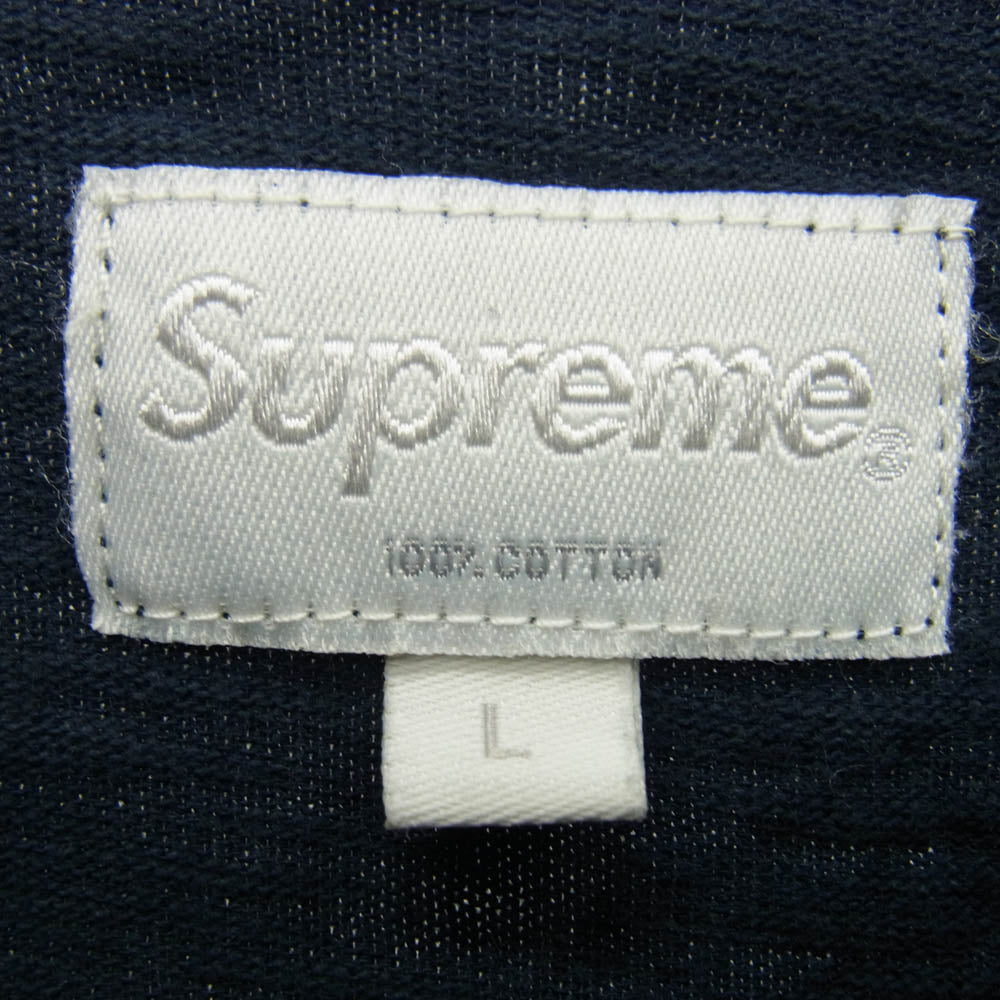 Supreme シュプリーム 13SS Knowledge Reigns T-shirts フロントプリント クルーネック 半袖 Tシャツ ネイビー系 L【中古】