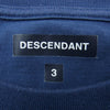 DESCENDANT ディセンダント ワンポイント 刺繍 ショートスリーブ 半袖 Tシャツ ネイビー系 3【中古】